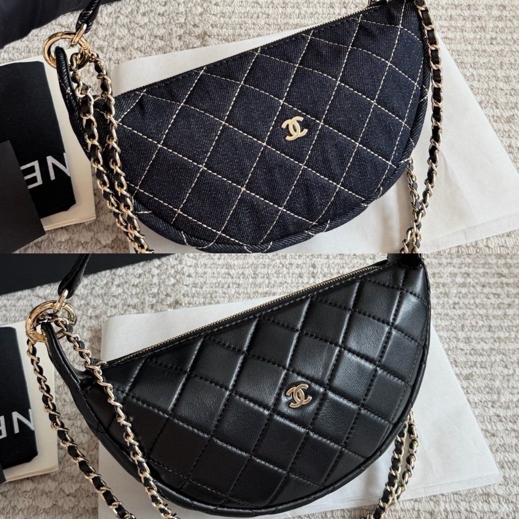 Chanel Clutch With Chain Denim And Gold Tone Metal Dark Blue 22cm AP5094 B23492 U7663 - 画像 (11)