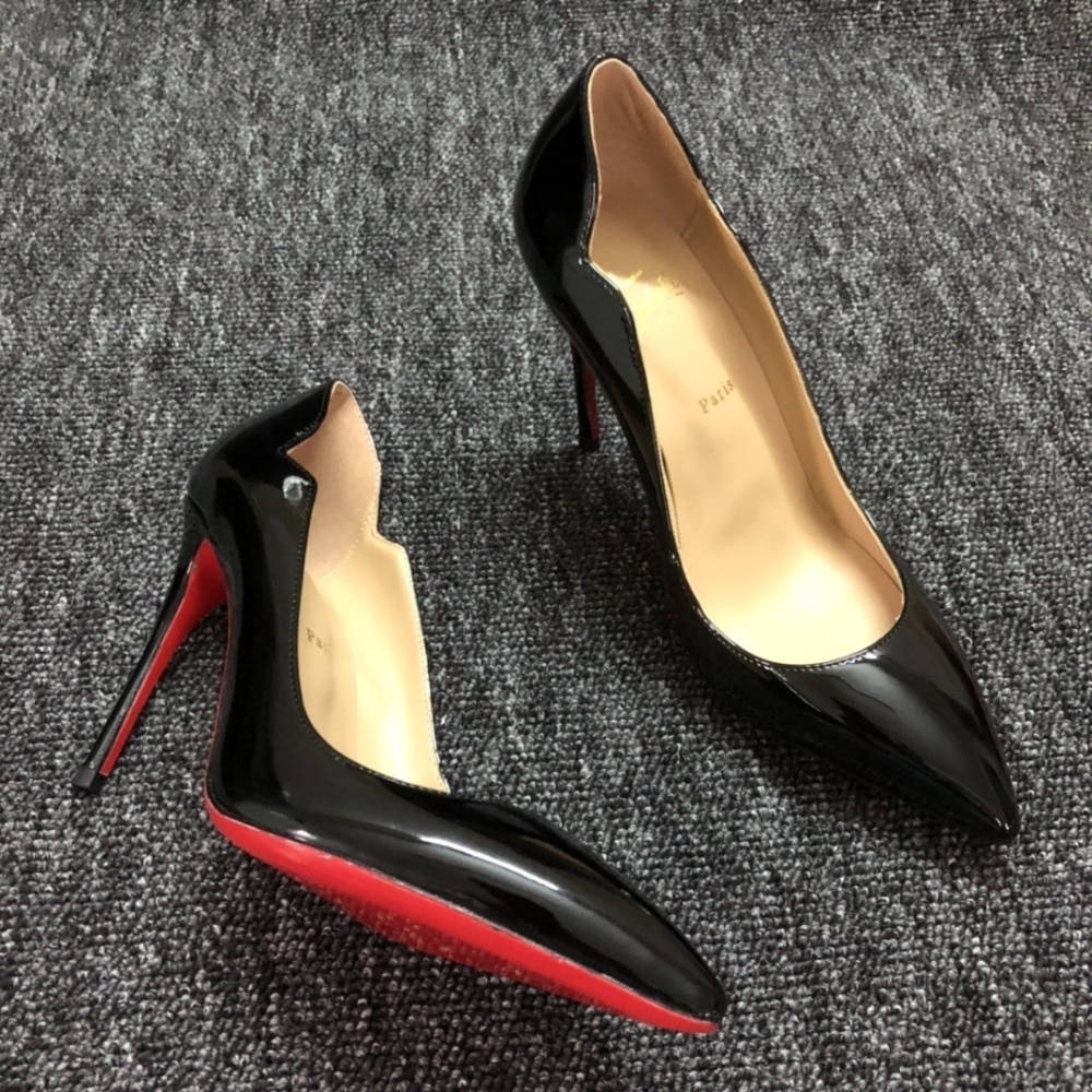 Christian Louboutin クリスチャン ルブタン Hot Chick エナメルレザー パンプス ブラック 型番:1190911BK01 - 画像 (2)