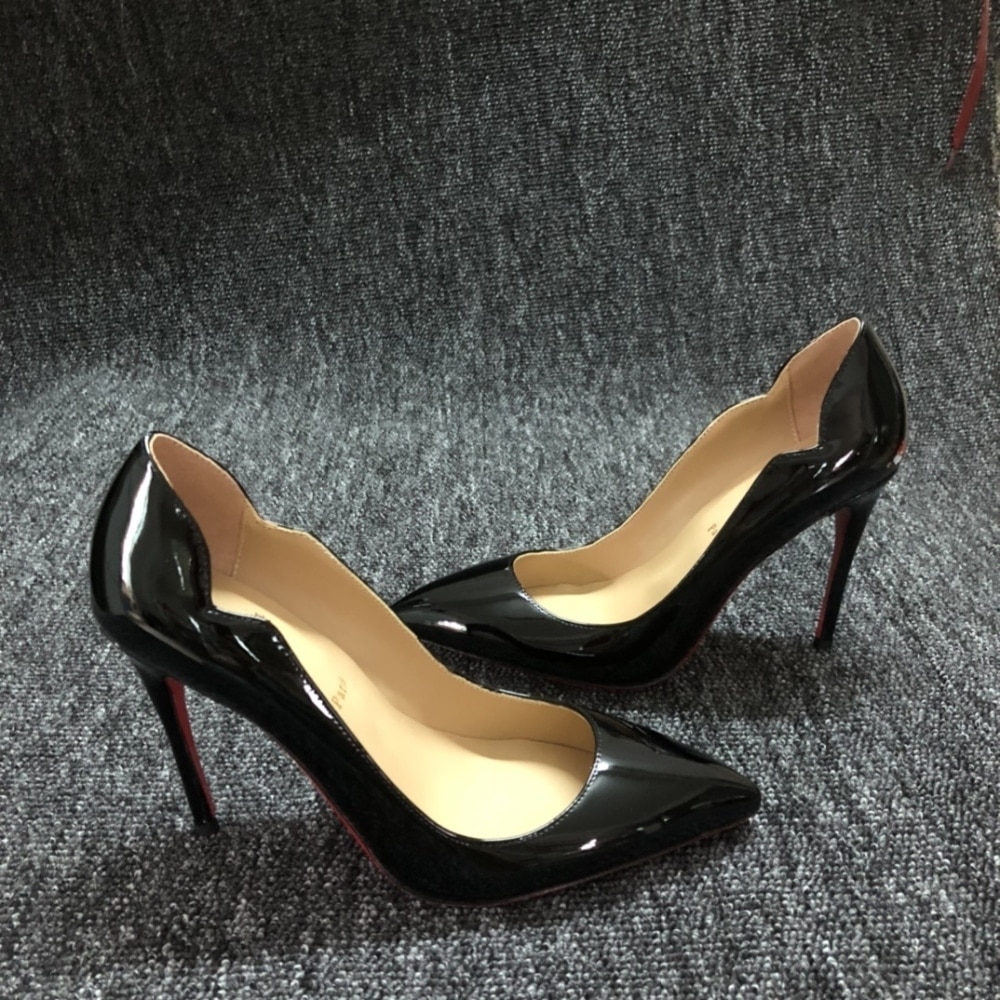 Christian Louboutin クリスチャン ルブタン Hot Chick エナメルレザー パンプス ブラック 型番:1190911BK01 - 画像 (3)