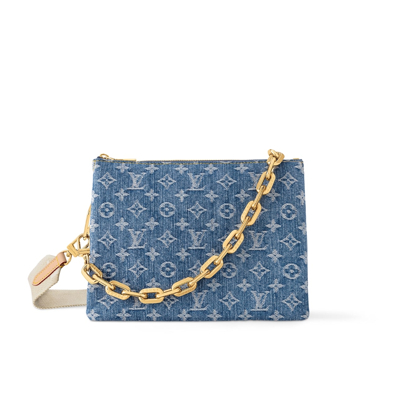 Louis Vuitton クッサン PM バッグ デニムブルー 26cm M24564