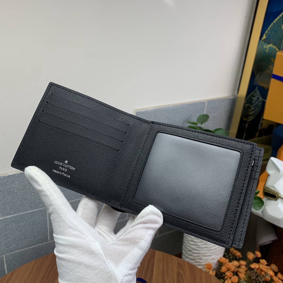 LOUIS VUITTON ルイ・ヴィトン アメリゴ ウォレット ダミエ・グラフィット ブラック 11cm 型番:N60053 - 画像 (4)