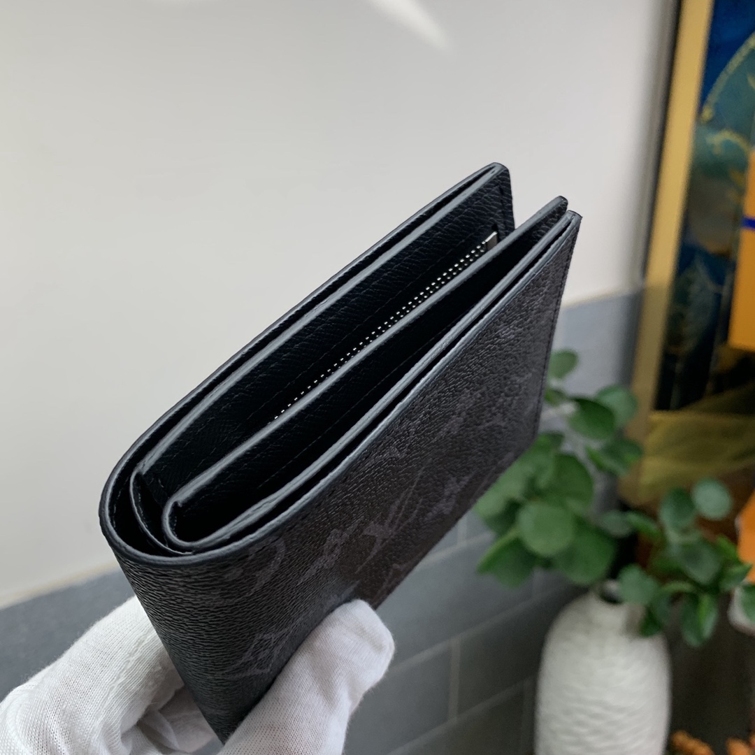 LOUIS VUITTON ルイ・ヴィトン アメリゴ ウォレット ダミエ・グラフィット ブラック 11cm 型番:N60053 - 画像 (7)