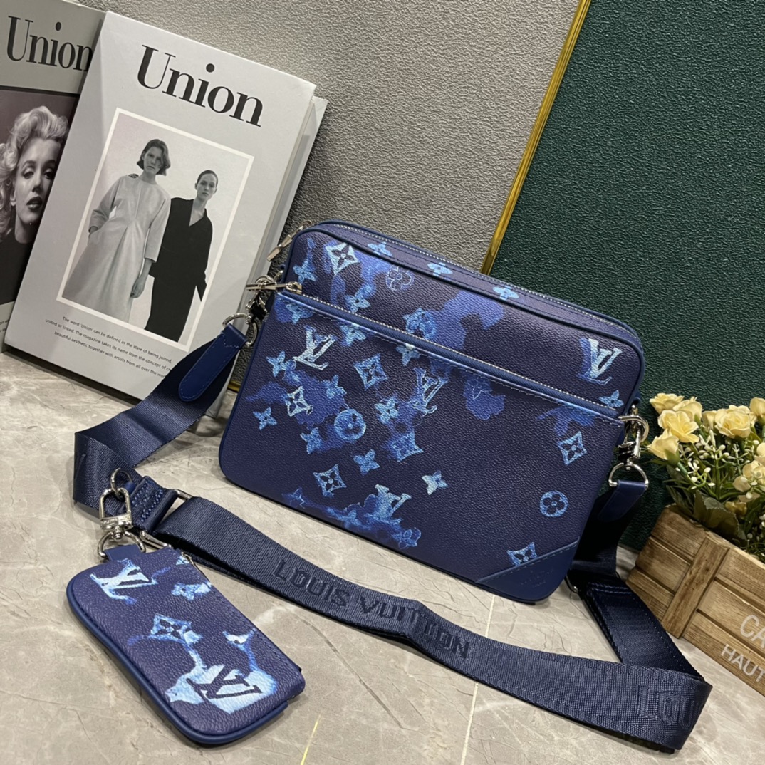 Louis Vuitton Lv Trio Messenger Bag Ink Watercolor 25Cm M57840 - 画像 (2)