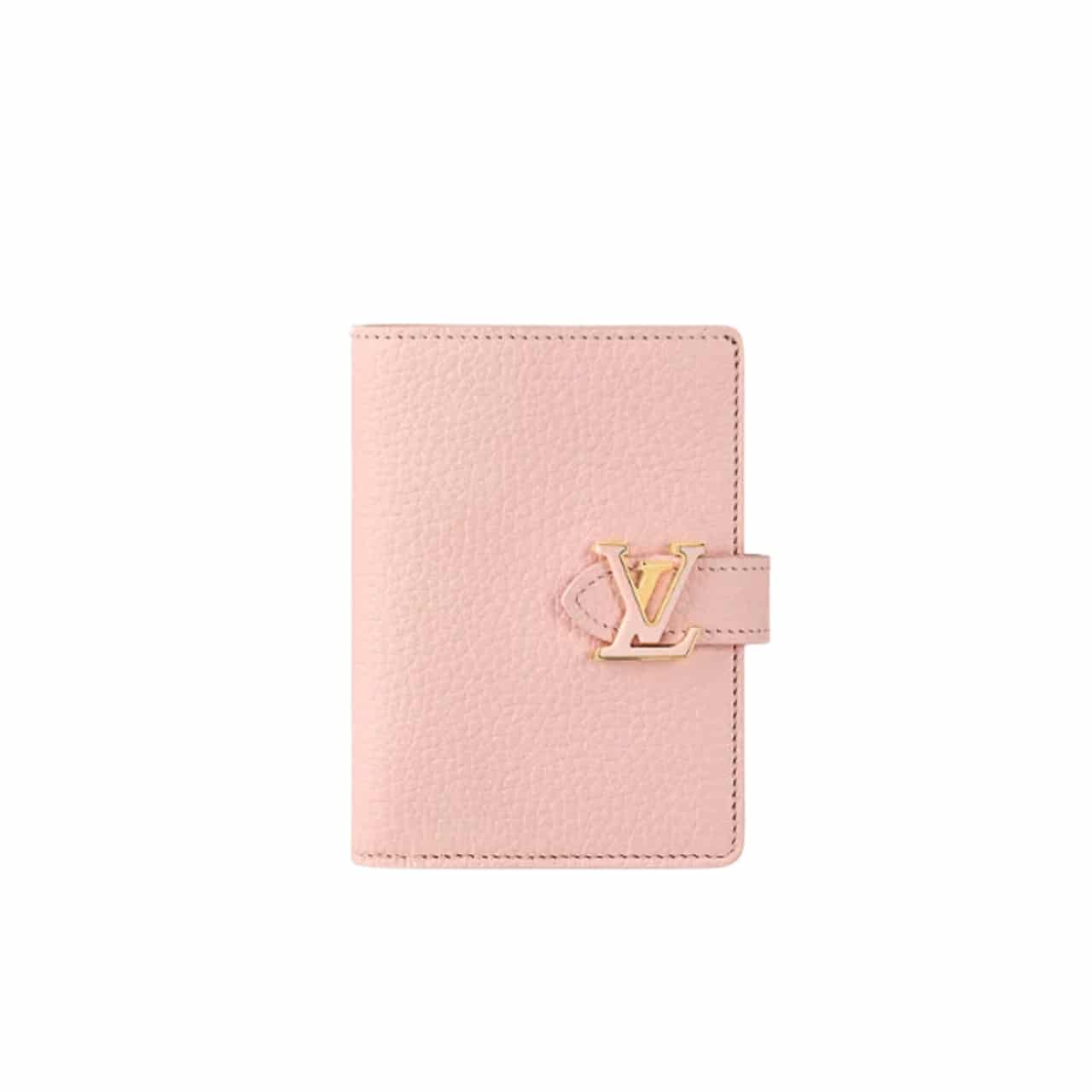 LOUIS VUITTON ルイ・ヴィトン LV バーティカル コンパクトウォレット トリヨンレザー ローズ 12cm