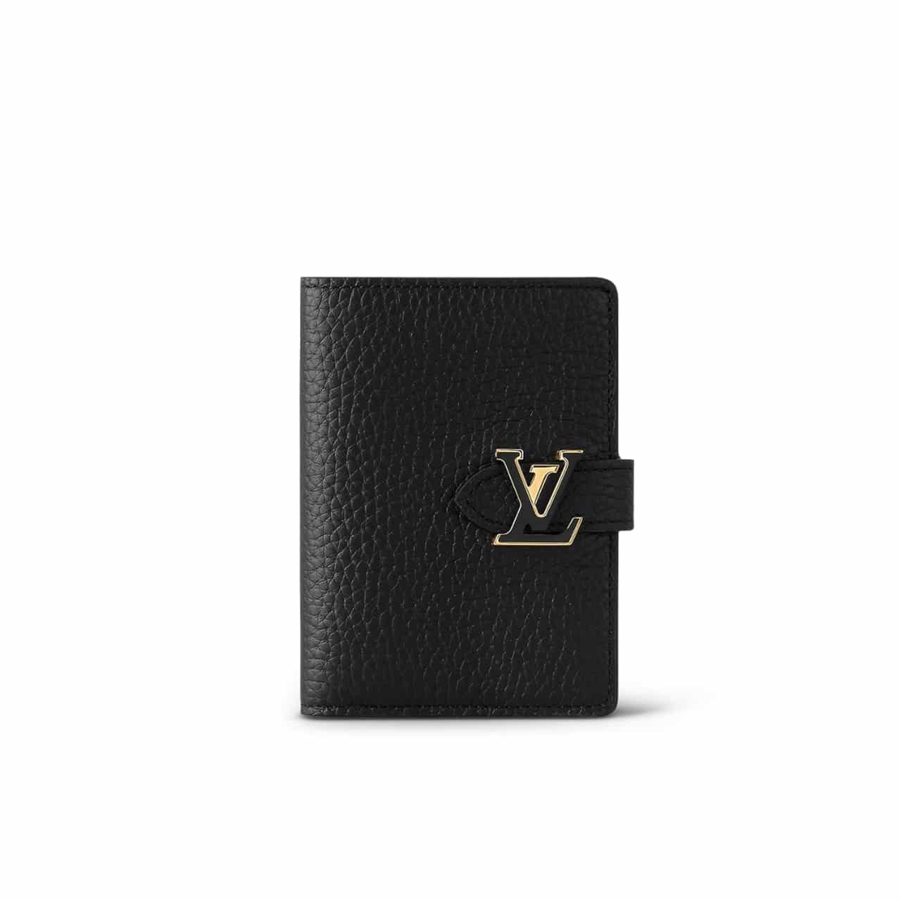 LOUIS VUITTON ルイ・ヴィトン LV バーティカル コンパクトウォレット トリヨンレザー ブラック 12cm 型番：M81561