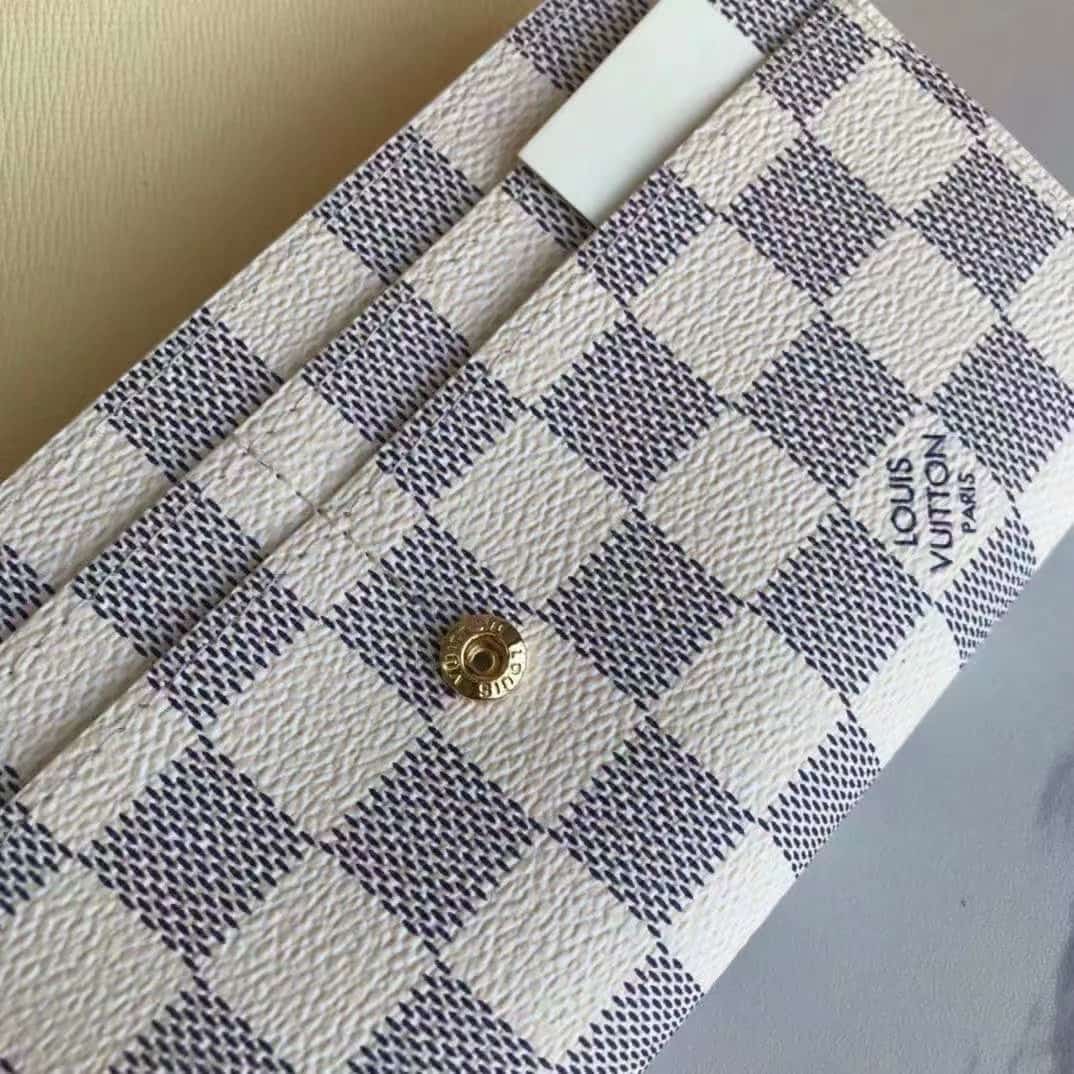 LOUIS VUITTON ルイ・ヴィトン ポルトフォイユ・サラ ダミエ・アズール 19cm 型番:N63208 - 画像 (4)