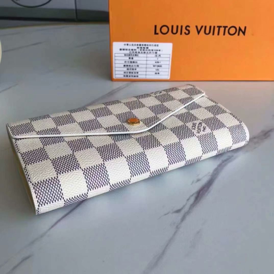 LOUIS VUITTON ルイ・ヴィトン ポルトフォイユ・サラ ダミエ・アズール 19cm 型番:N63208 - 画像 (6)