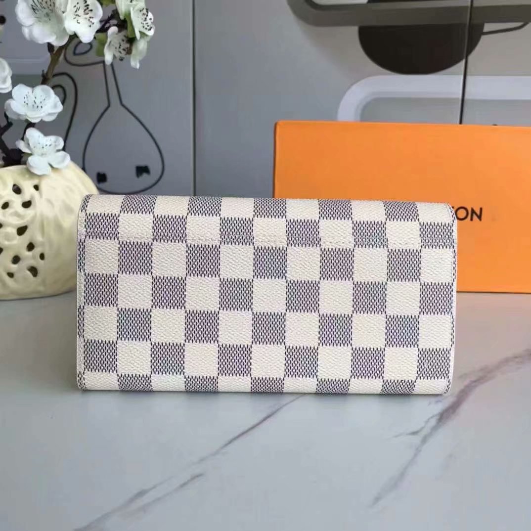 LOUIS VUITTON ルイ・ヴィトン ポルトフォイユ・サラ ダミエ・アズール 19cm 型番:N63208 - 画像 (3)