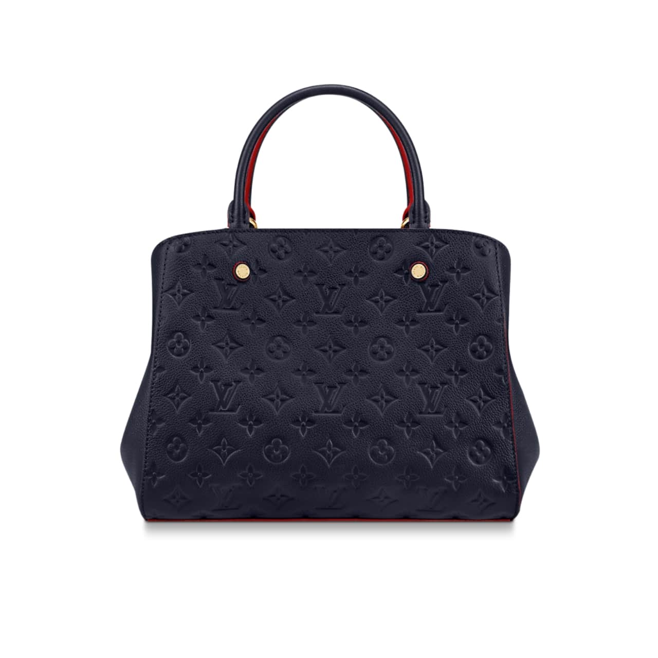 Louis Vuitton Montaigne MM Monogram Empreinte Leather Navy Blue 33Cm M42746