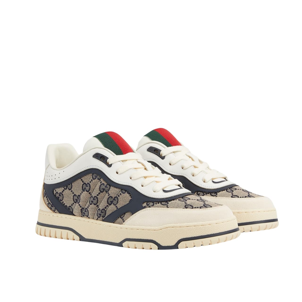 GUCCI グッチ レディース リウェブ スニーカー オリジナルGGキャンバス ベージュ×ブルー 787476 AADHW 9552