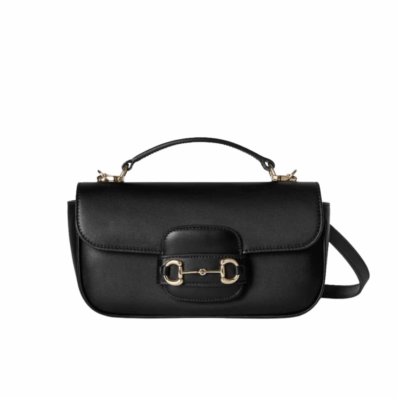 GUCCI グッチ ホースビット 1955 スモールトップハンドルバッグ ブラック 22cm 型番：815206 AAEFH 1000