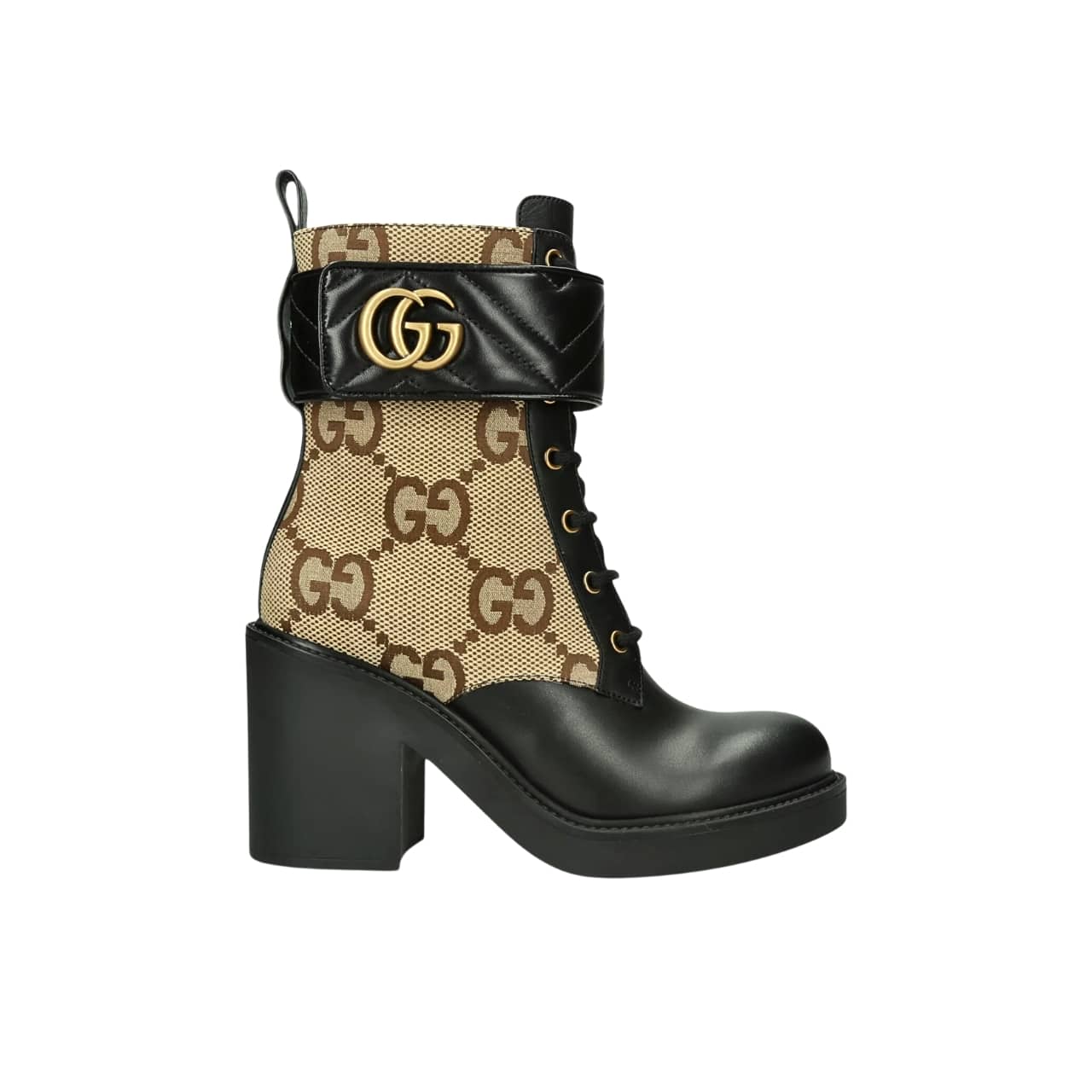 GUCCI グッチ ダブルG アンクルブーツ キャメル×エボニー 719849 AABD0 1183