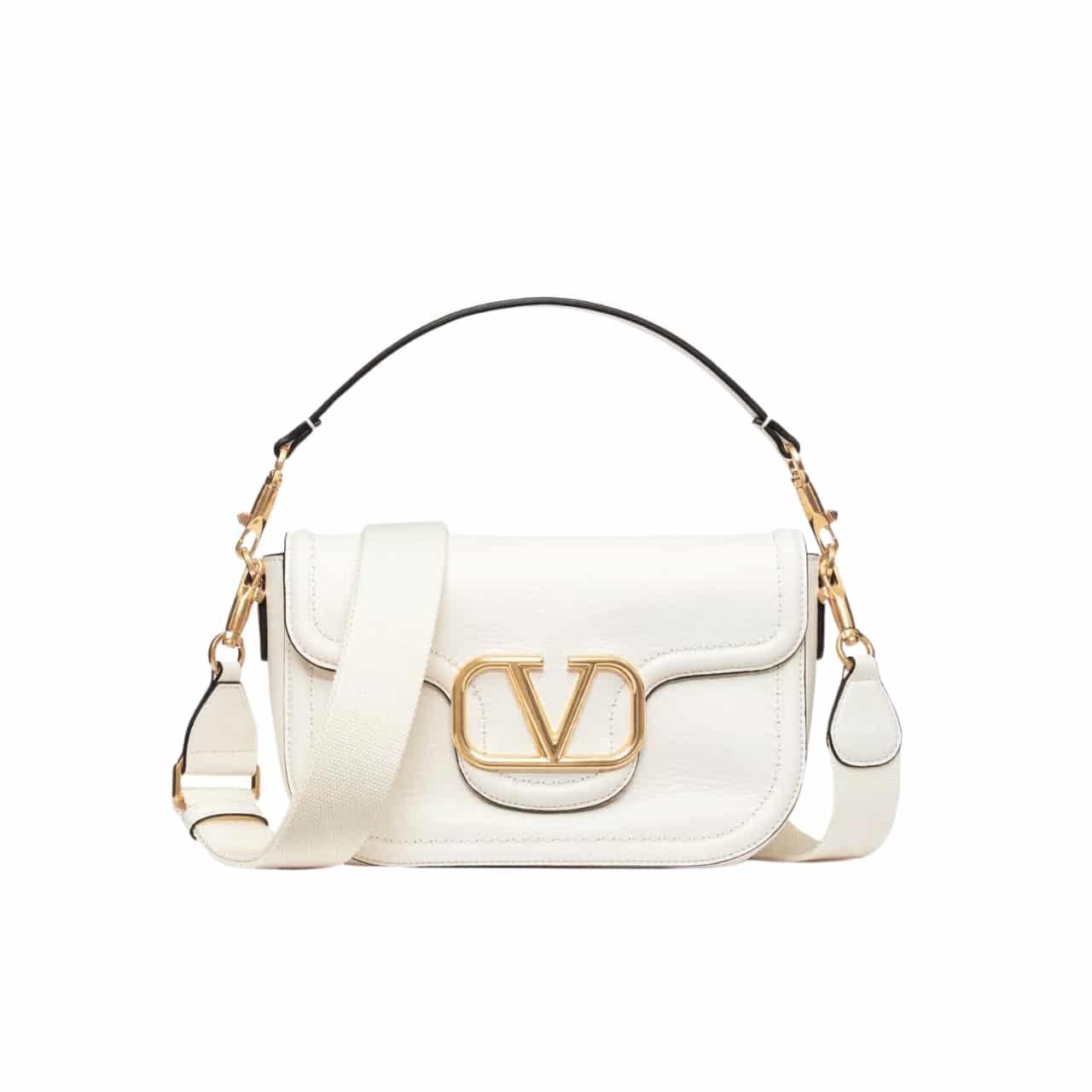 Valentino ガラヴァーニ オールタイム グレインレザー ショルダーバッグ ホワイト 23cm 4W2B0N20Imz 098