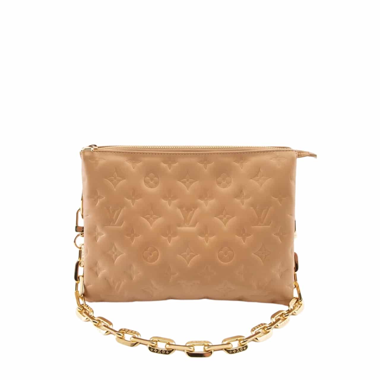 Louis Vuitton クッサン PM モノグラム レザー ショルダーバッグ キャメル 26cm M57791