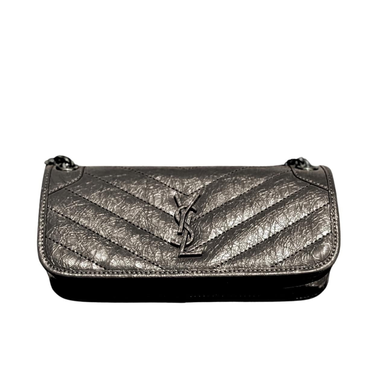 Saint Laurent Mini Matelasse Monogram Niki Bag Black 26cm