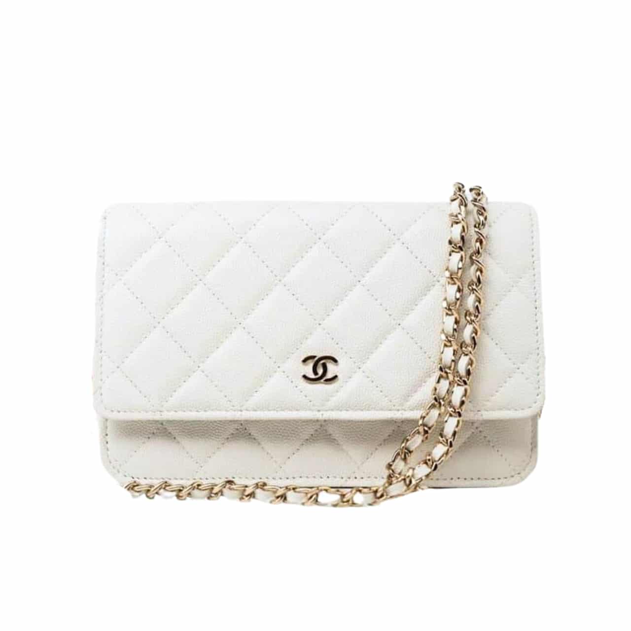 CHANEL シャネル WOC ウォレット オン チェーン ホワイト 19cm
