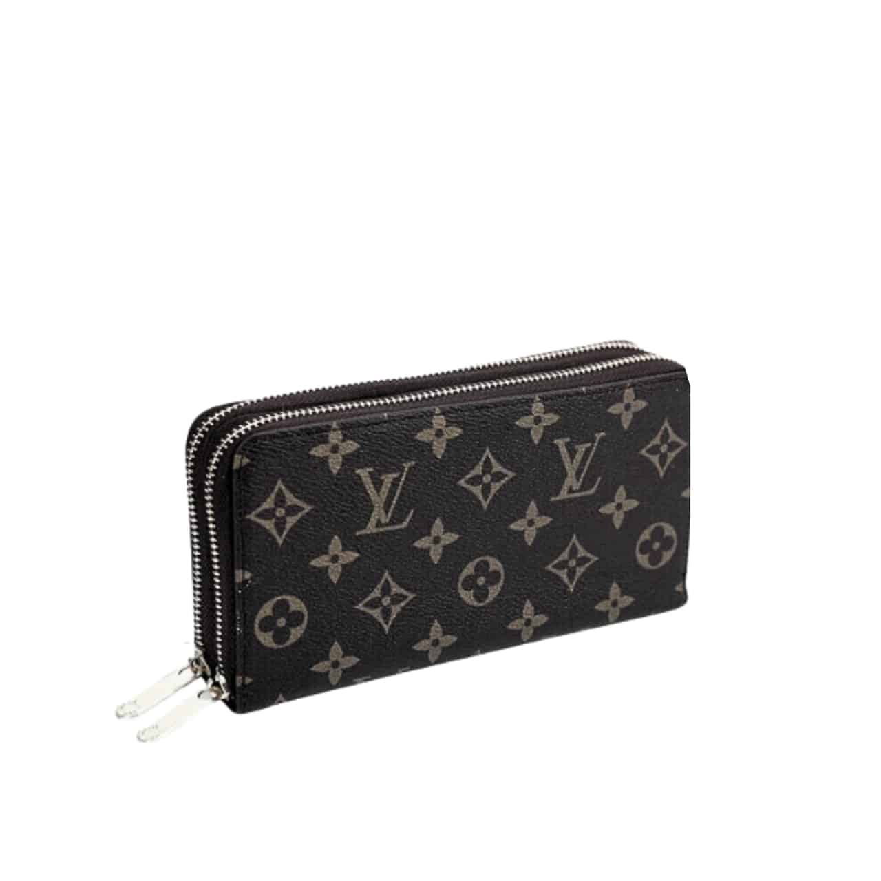 LOUIS VUITTON ルイ・ヴィトン モノグラム ダブルジップ ロングウォレット ブラック 19cm