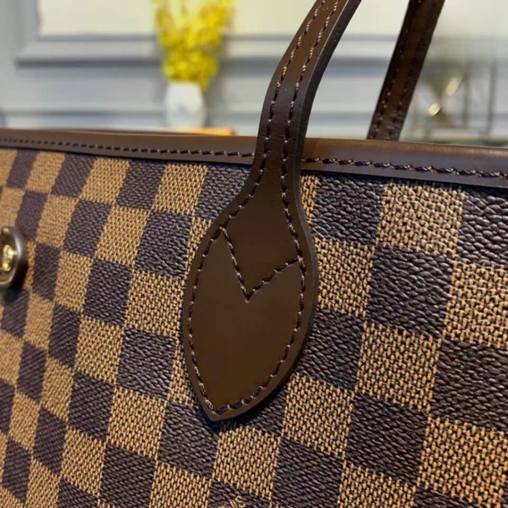 Louis Vuitton Neverfull GM Damier Ebene Canvas Tote Bag Cerise Red 39cm N40597 - 画像 (3)