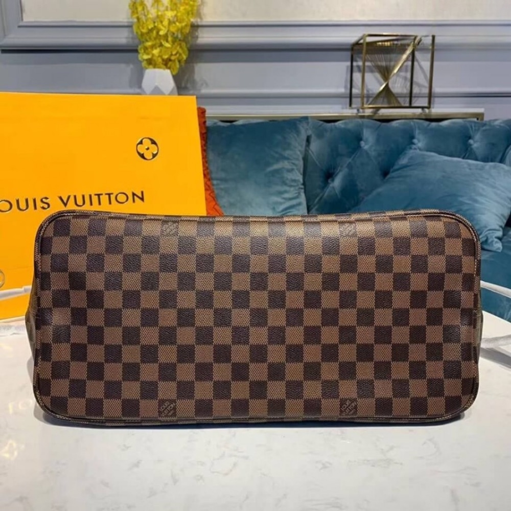 Louis Vuitton Neverfull GM Damier Ebene Canvas Tote Bag Cerise Red 39cm N40597 - 画像 (5)