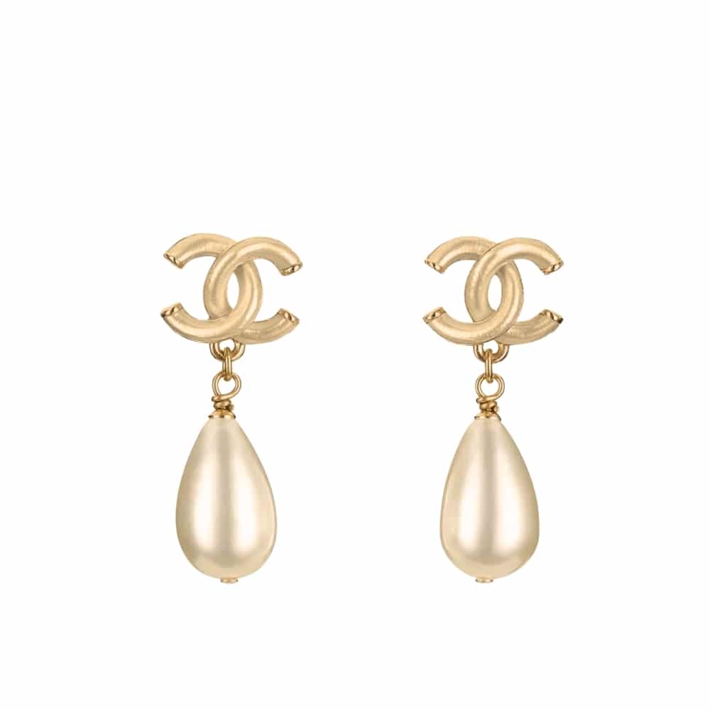 CHANEL シャネル CC パール ドロップピアス 型番：A98327
