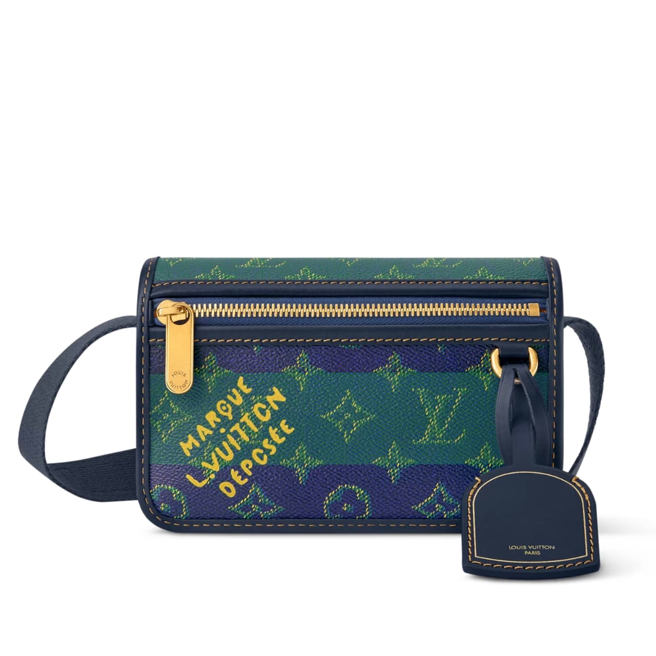 LOUIS VUITTON ルイ・ヴィトン ボスフォール ウェアラブル ウォレット ブルーストライプ 19cm 型番：M15173