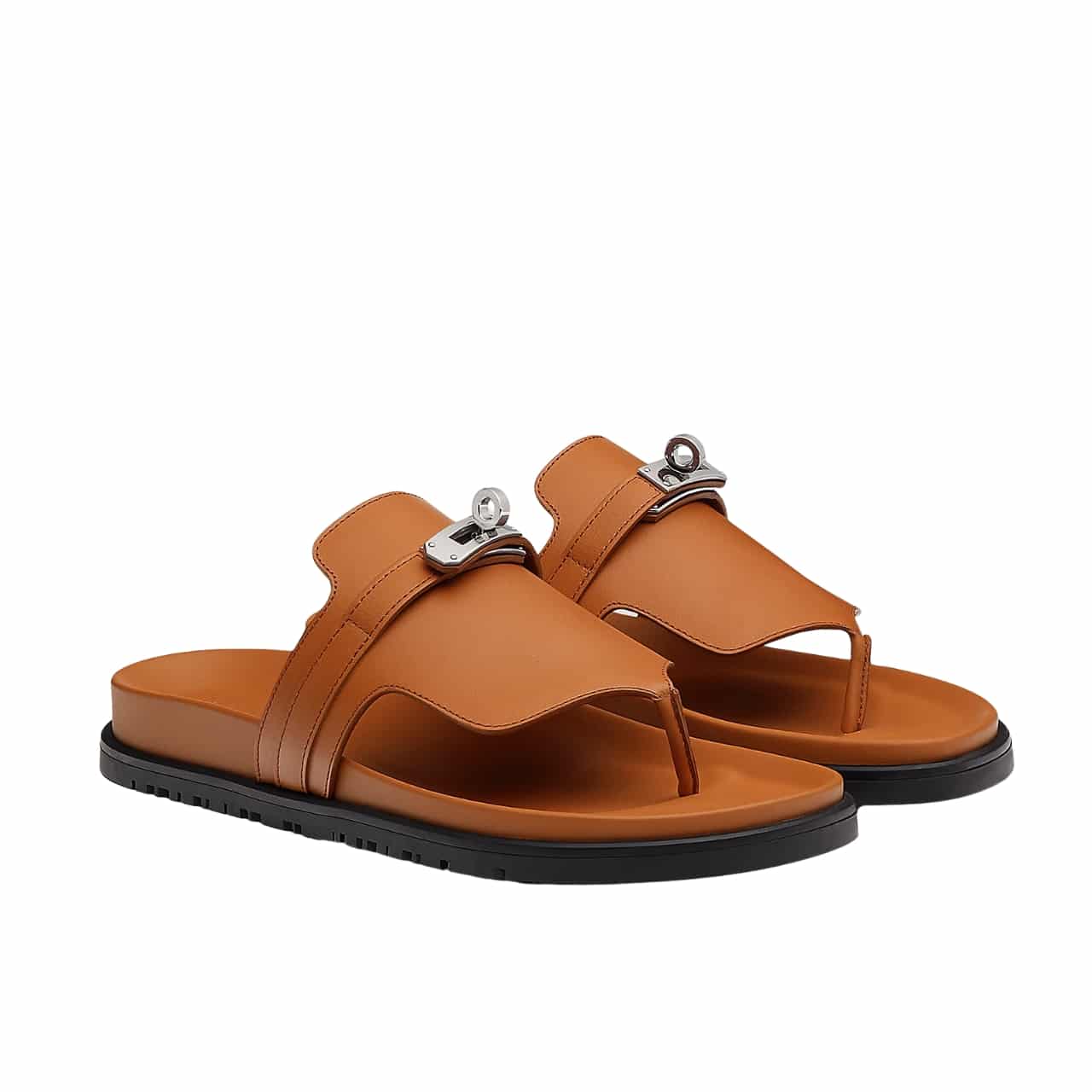 HERMÈS エルメス エンパイア レザーサンダル マロン・グレーズ 型番：H221074Z 1V360