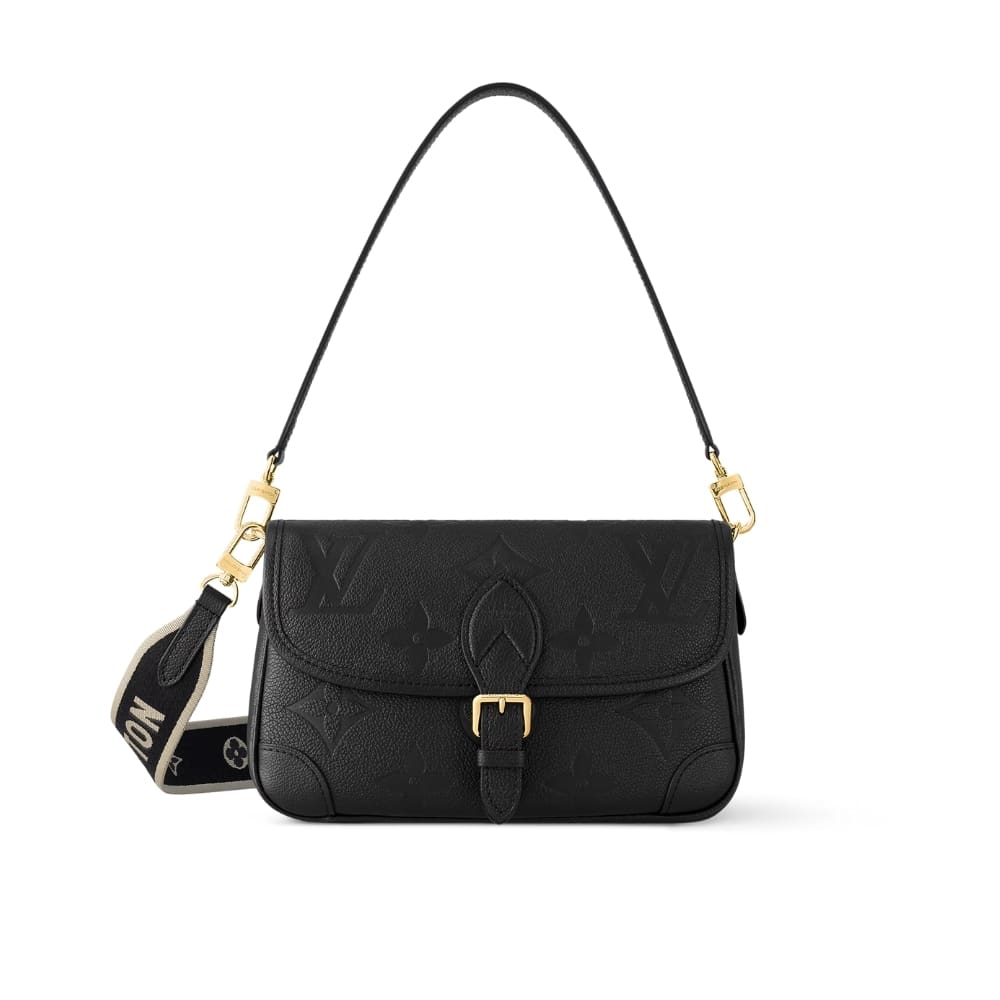 Louis Vuitton ダイアン モノグラム アンプラント ブラック 24cm M46386
