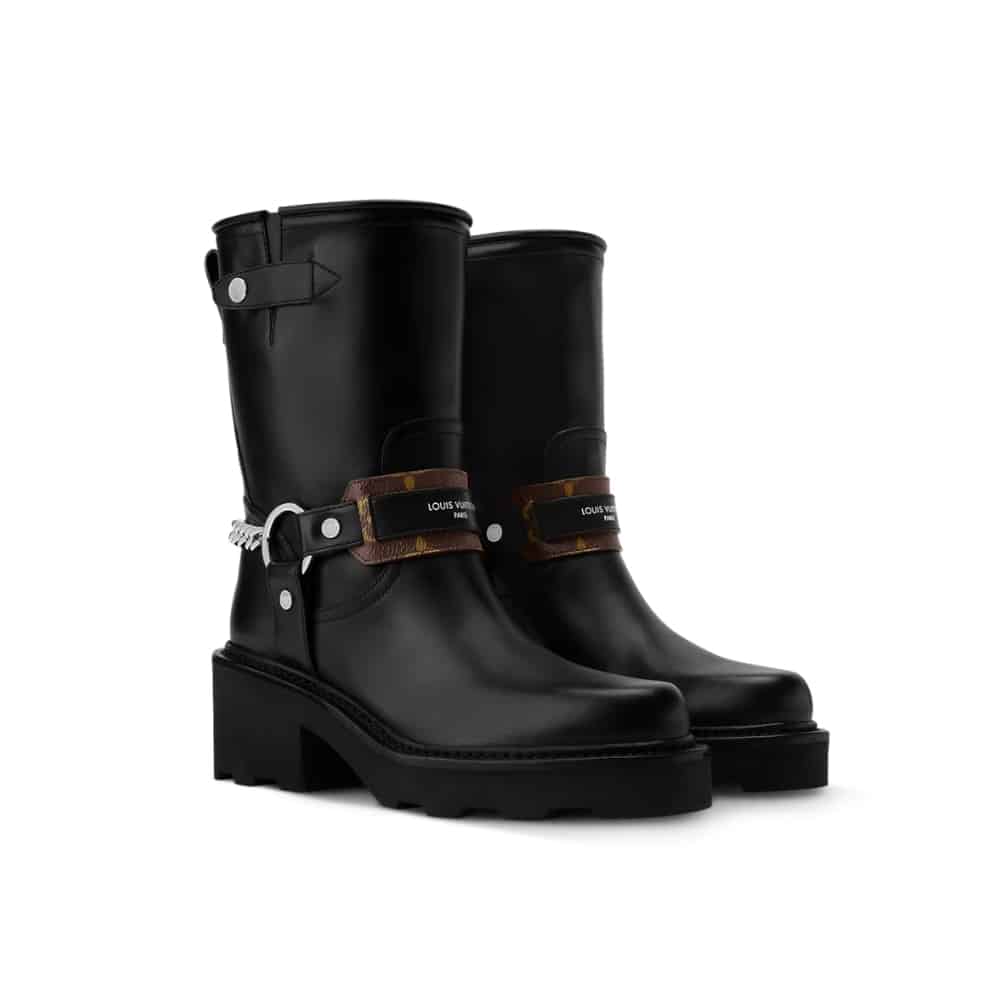 LOUIS VUITTON ルイヴィトン シルエット アンクルブーツ ブラック 型番：1AIBQR
