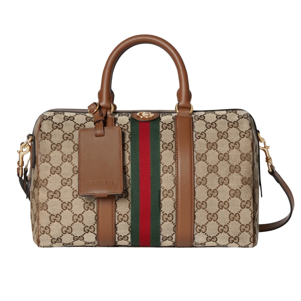 Gucci オフィディア ミディアム ボストンバッグ ベージュ＆ブラウン GGキャンバス 30cm ‎857595 FAFUF 9870