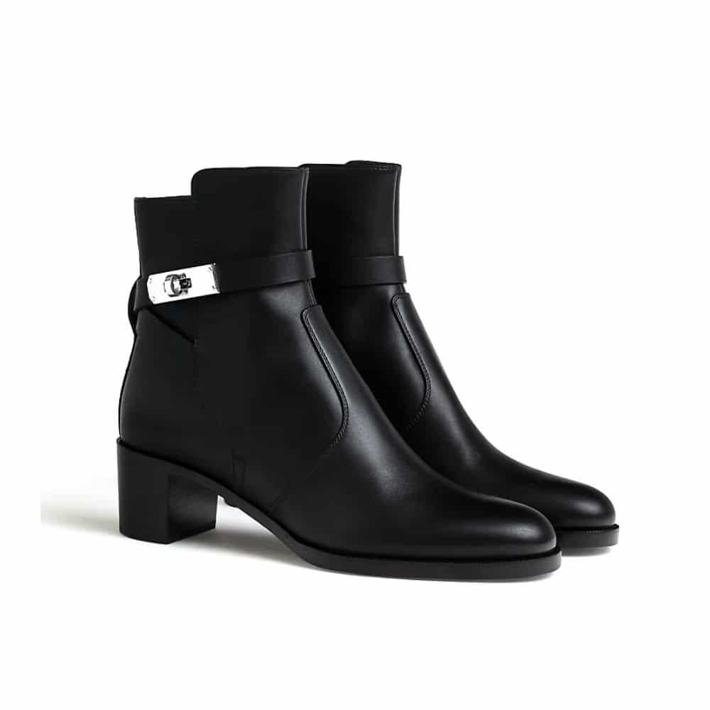 HERMÈS エルメス フレンチー 50 アンクルブーツ ブラック 型番：H232128Z 02340