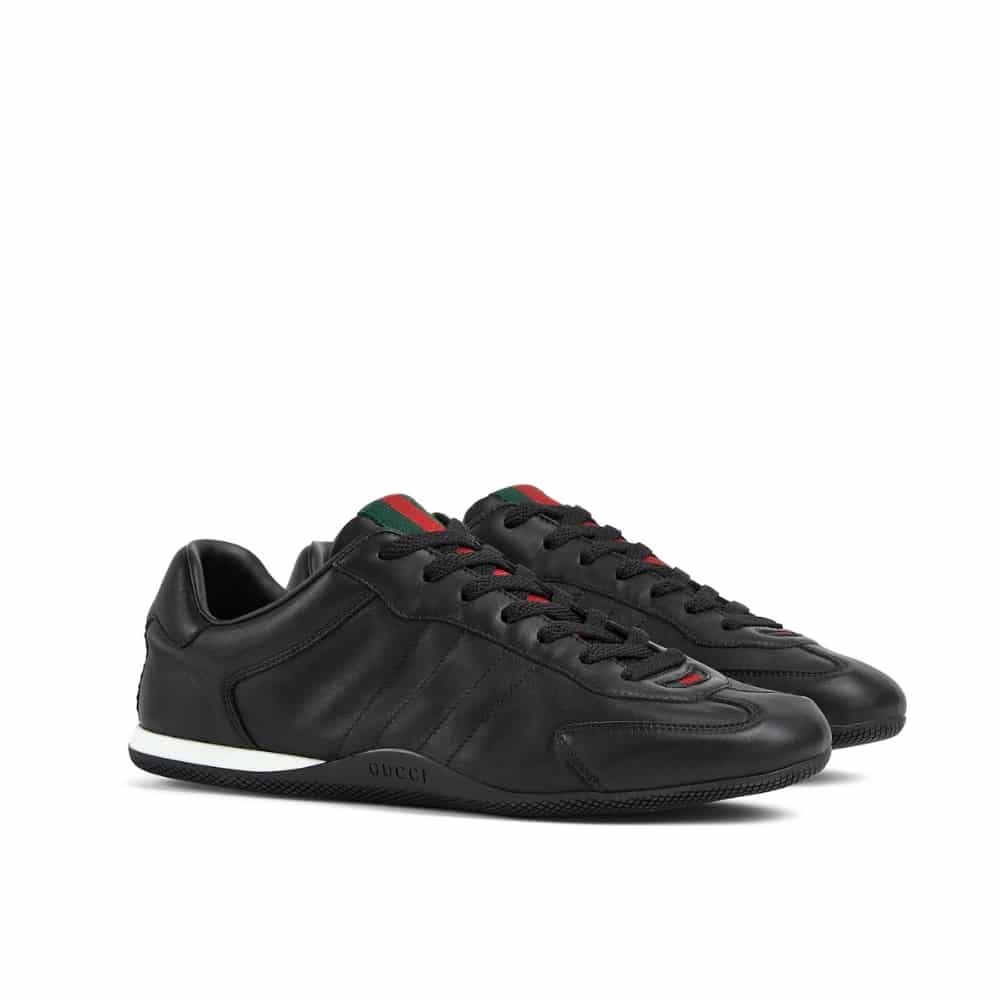 GUCCI グッチ メンズ シフト トレーナー オールブラック レザー 857018 AAFUH 1086