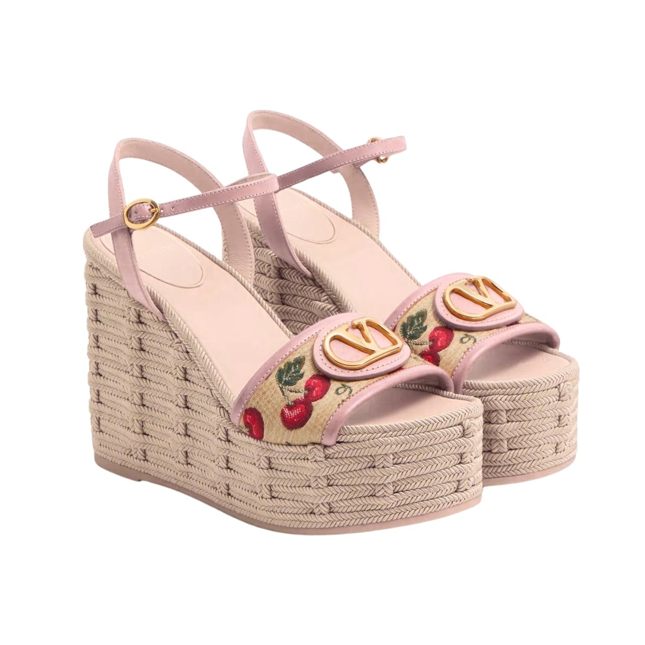 VALENTINO GARAVANI ヴァレンティノ ガラヴァーニ ナチュラルロゴ ウェッジサンダル ベージュ 6W0S0LY9CEC32H