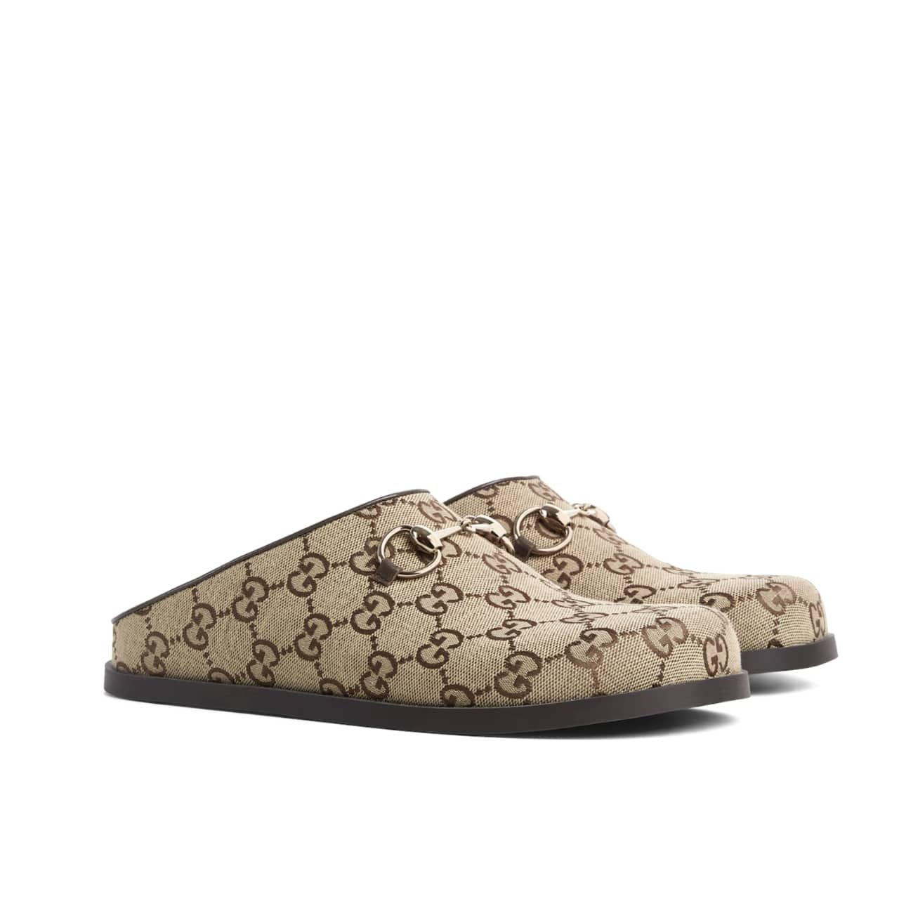 GUCCI グッチ レディース ホースビット ミュール キャメル×ダークブラウン GGキャンバス 837130 FAB10 2543