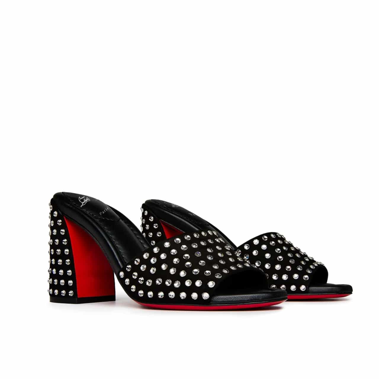 CHRISTIAN LOUBOUTIN クリスチャン・ルブタン ジェーン 85 ストラス ミュール ブラック 1240729T023