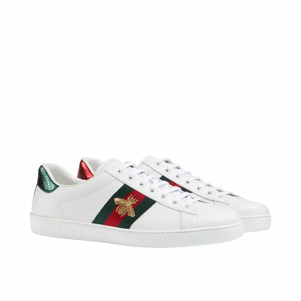 GUCCI グッチ エース ビー エンブロイダリー レザースニーカー ホワイト 型番：429446 02JP0 9064