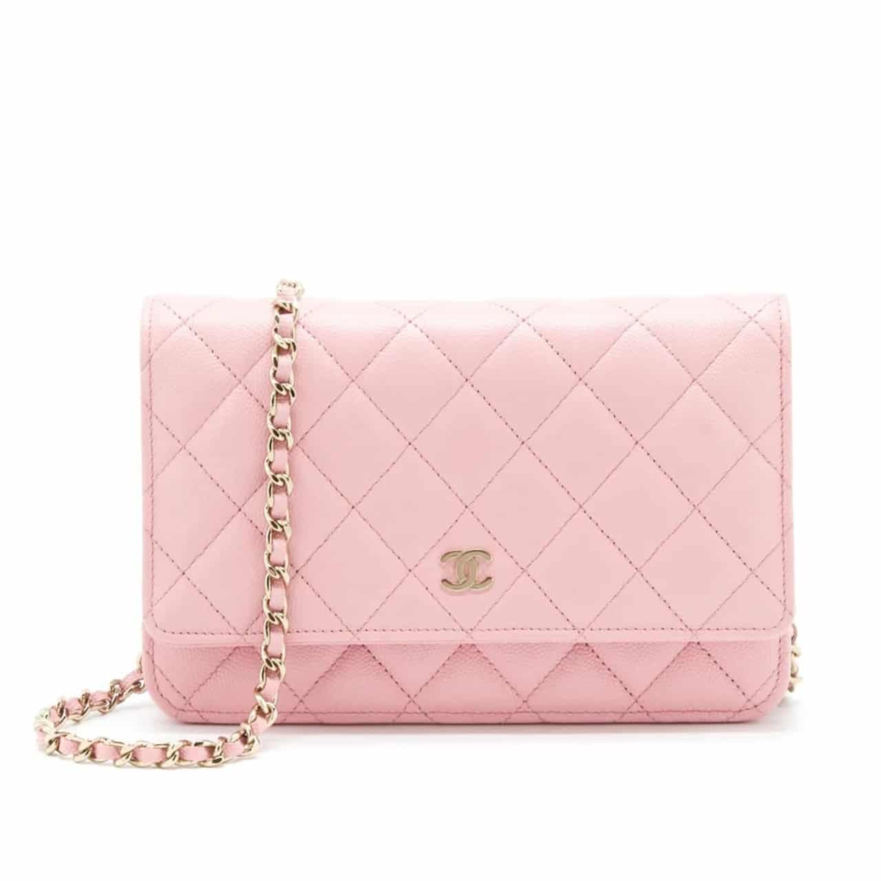 CHANEL シャネル クラシック チェーンウォレット WOC ゴールド金具 ライトピンク 19cm 型番：AP0250 Y33352 NG120