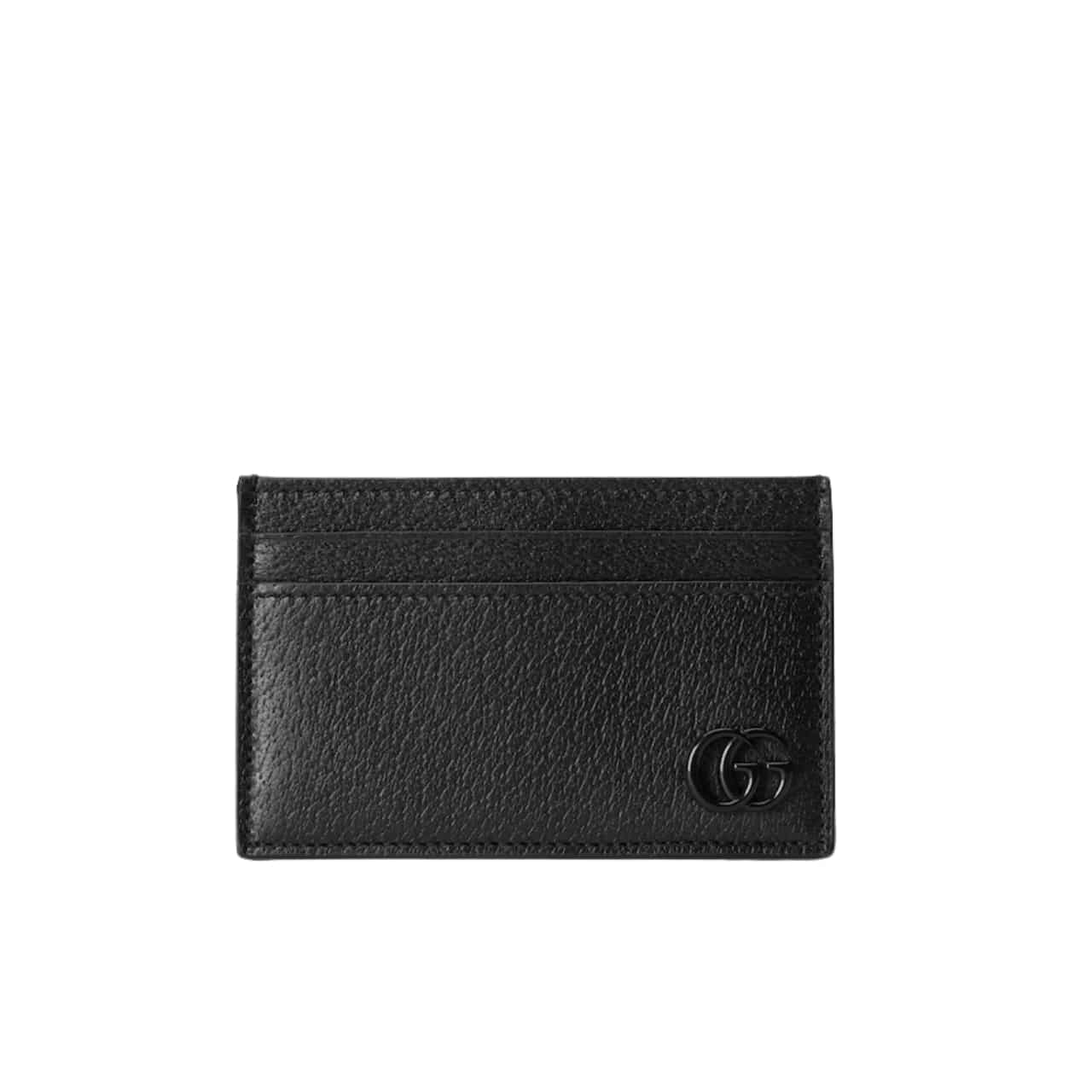 GUCCI グッチ GGマーモント レザー カードケース ブラック 10cm 型番：657588 1T56F 1000