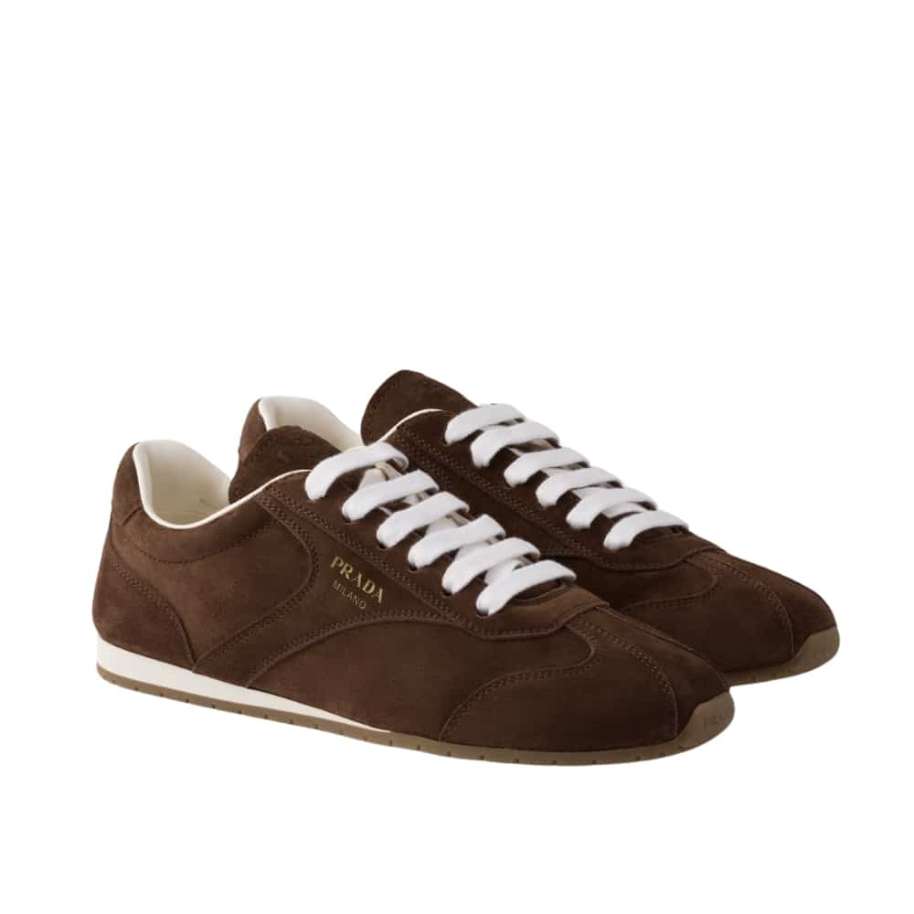 PRADA プラダ スエード スニーカー ダークブラウン 1E152O 054 F0324 F020