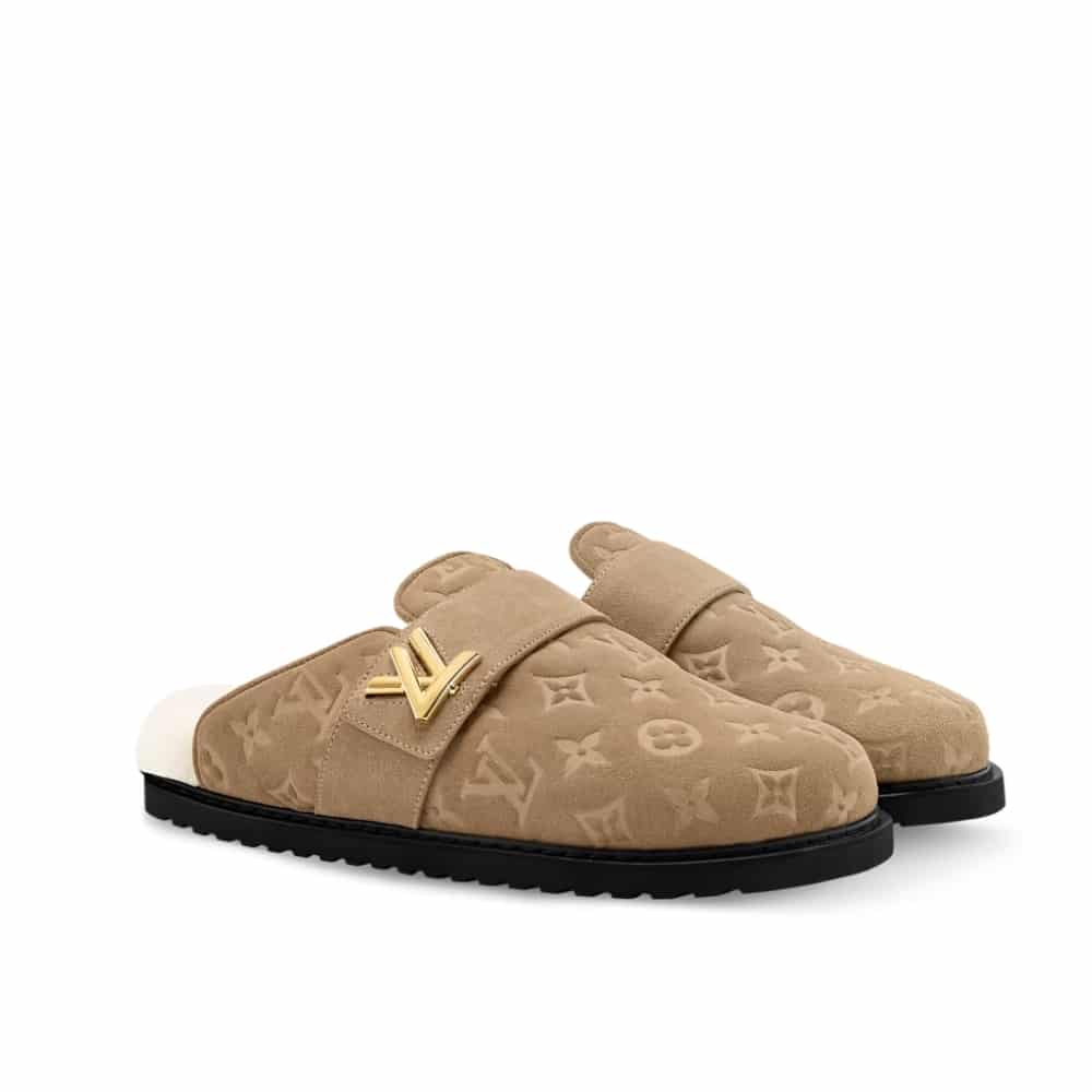 ルイ・ヴィトン「LV コージー」コンフォートクロッグ ベージュ 1AITUA