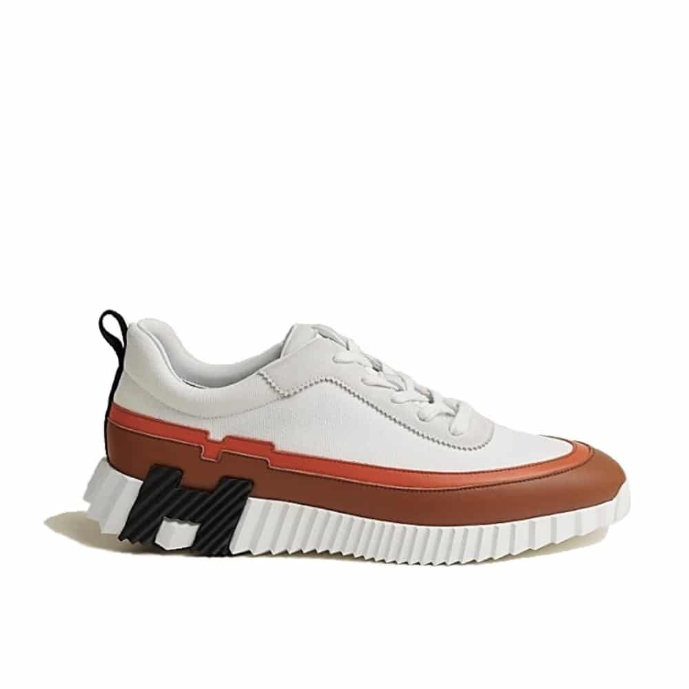 HERMÈS エルメス バウンシング スニーカー ホワイト×ブラウン 型番：H242796ZH90400