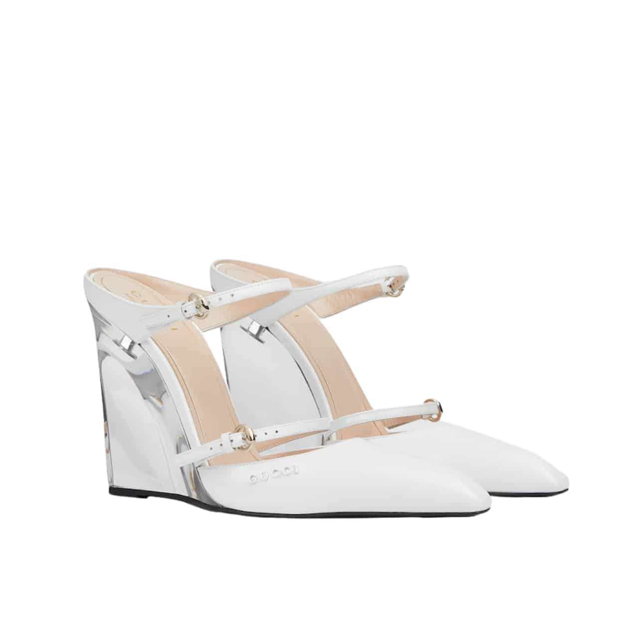 GUCCI グッチ レディース ウェッジミュール ホワイト 827856 CLG00 9014