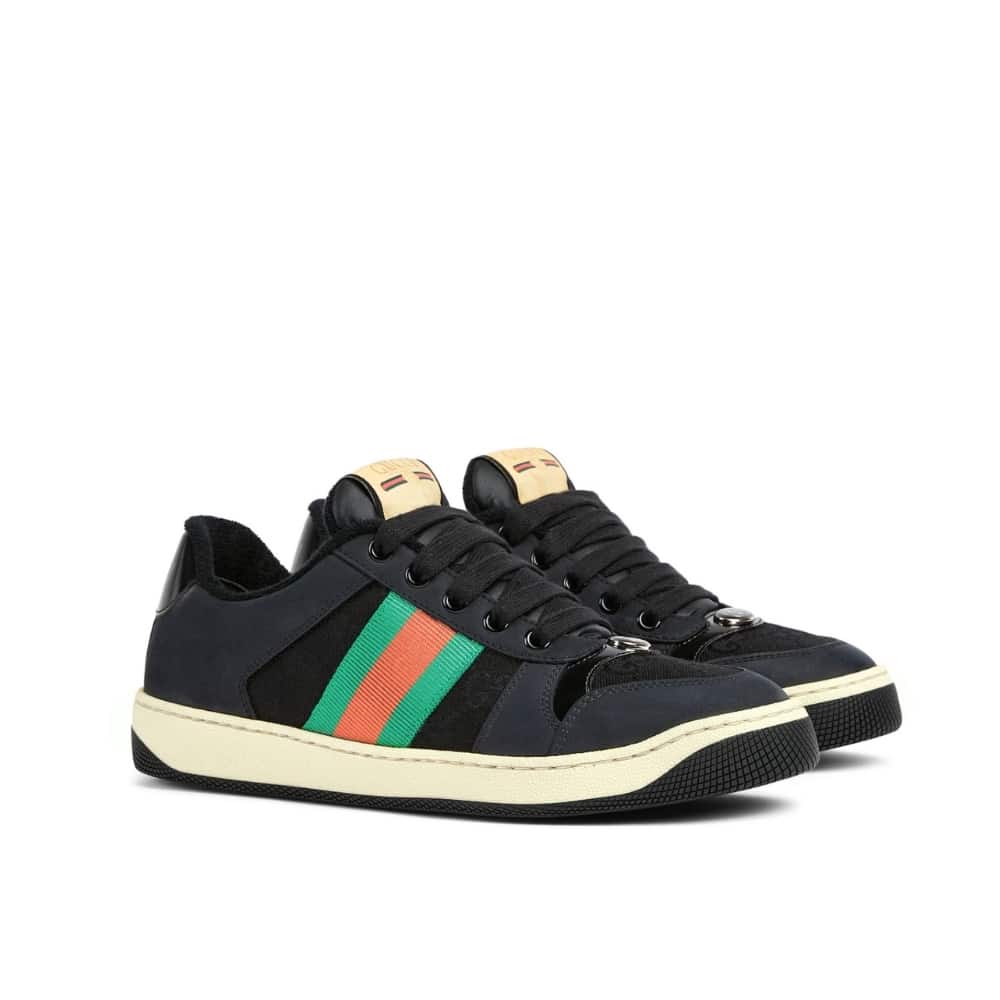 GUCCI グッチ レディース スクリーナー スニーカー ブラックレザー 840305 FAES7 1059