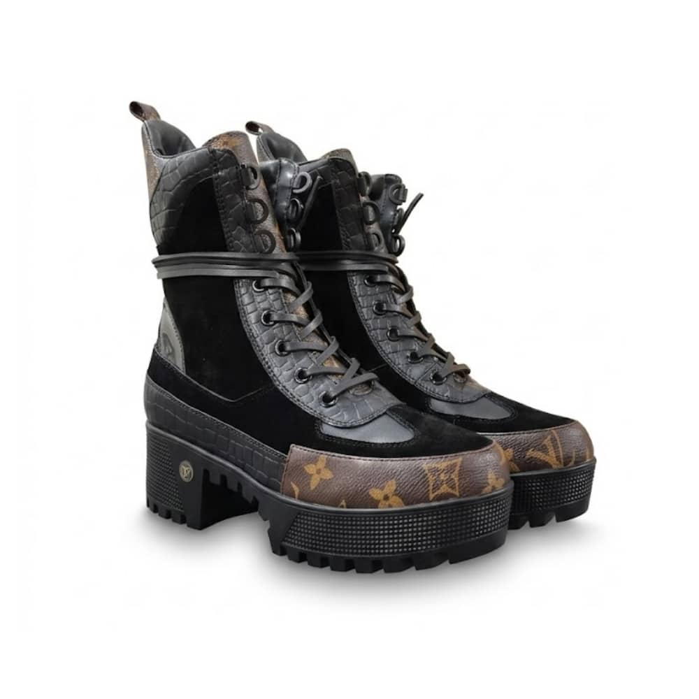 LOUIS VUITTON ルイヴィトン ローリエート ブーツ ブラック