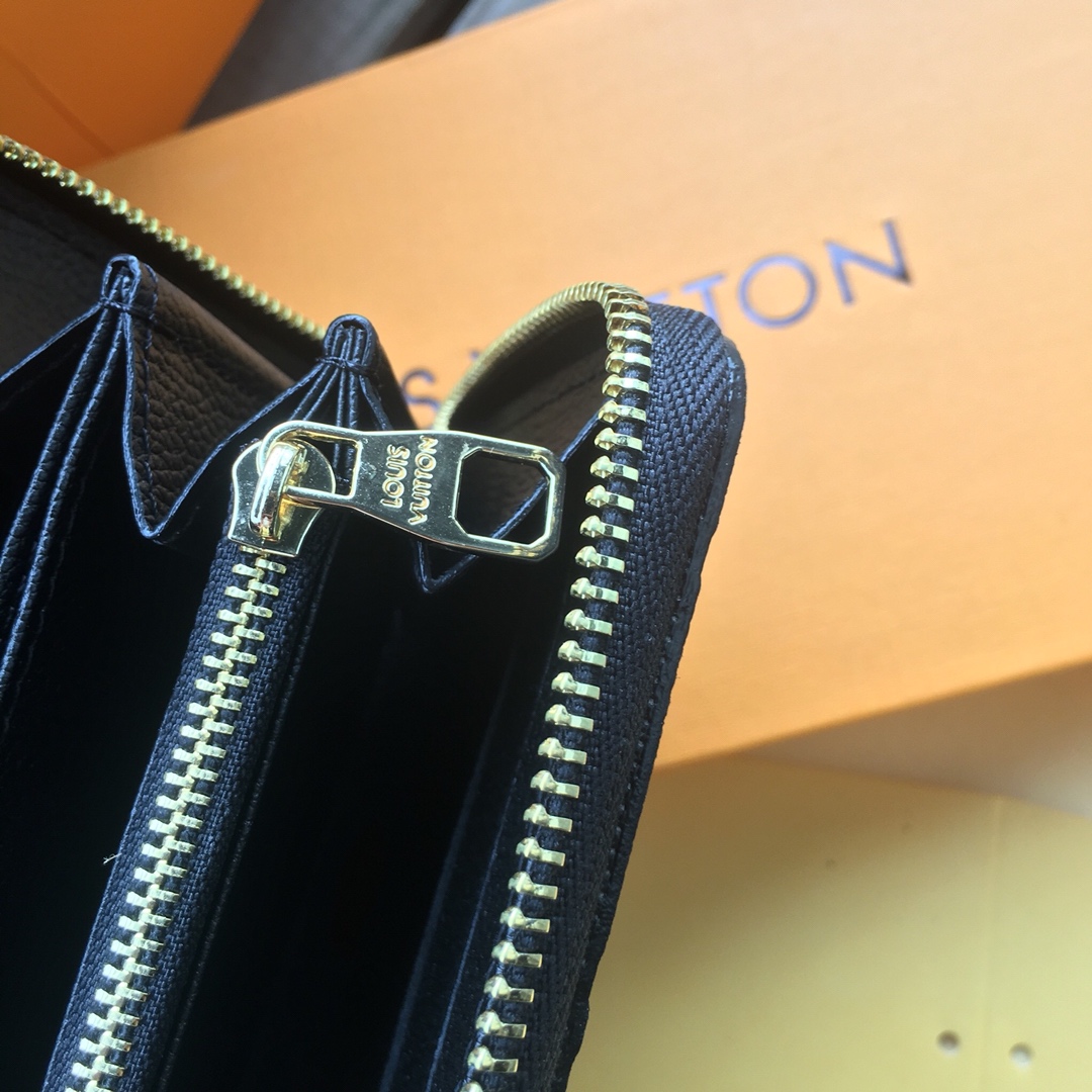 LOUIS VUITTON ルイ・ヴィトン ジッピーウォレット モノグラム・アンプラント ノワール 19cm 型番:M61864 - 画像 (6)