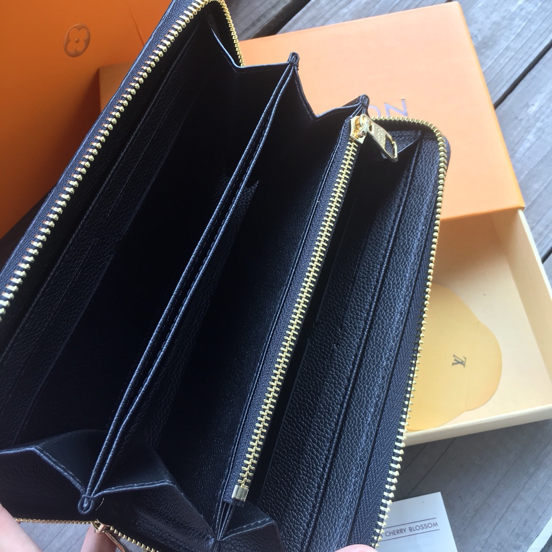 LOUIS VUITTON ルイ・ヴィトン ジッピーウォレット モノグラム・アンプラント ノワール 19cm 型番:M61864 - 画像 (7)