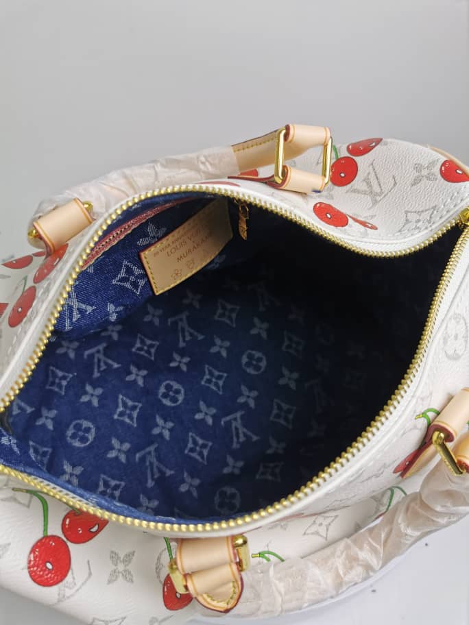 Louis Vuitton X Takashi Murakami Monogram Cerise Speedy 30 White 30Cm M14238 - 画像 (6)
