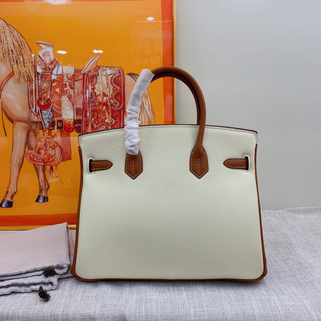 Hermes Birkin 30 Togo Brushed Leather Gold Hardware Beige Brown 30Cm - 画像 (4)