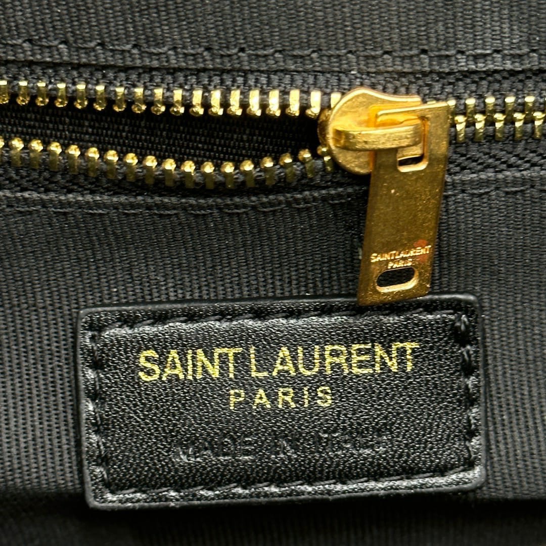 Saint Laurent Envelope Medium In Quilted Grain De Poudre Embossed Leather Bag Beige 24Cm 600185BOW912721 - 画像 (5)
