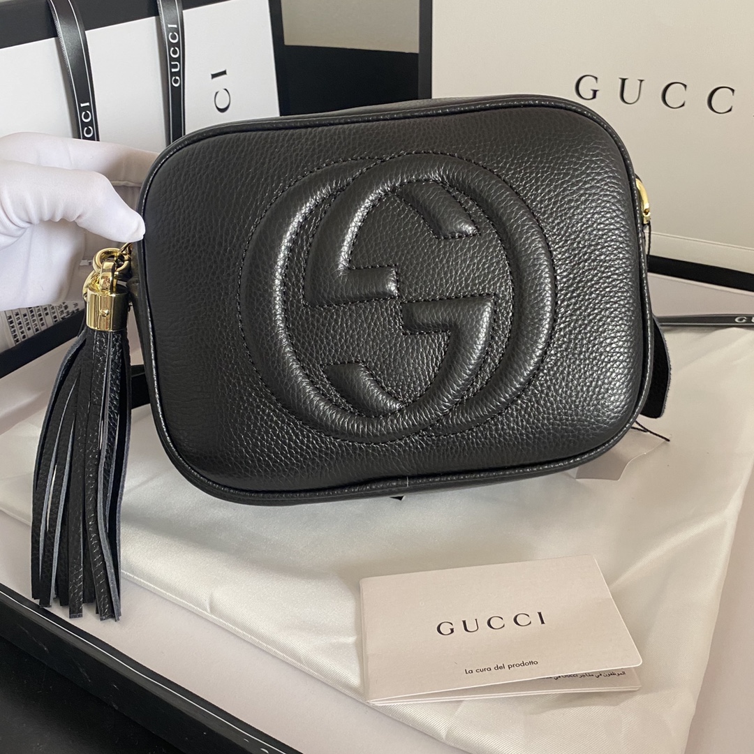 Gucci Soho Small Leather Disco Bag Black 308364 A7M0G 1000 - 画像 (3)