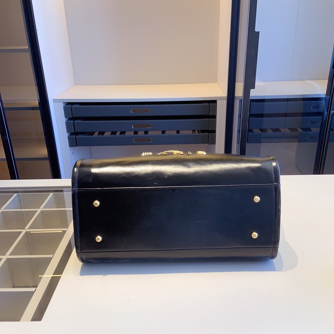 Chanel Deauville Large Shopping Bag Leather Black 38Cm - 画像 (5)